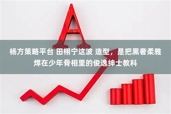 杨方策略平台 田栩宁这波 造型，是把黑奢柔雅焊在少年骨相里的俊逸绅士教科