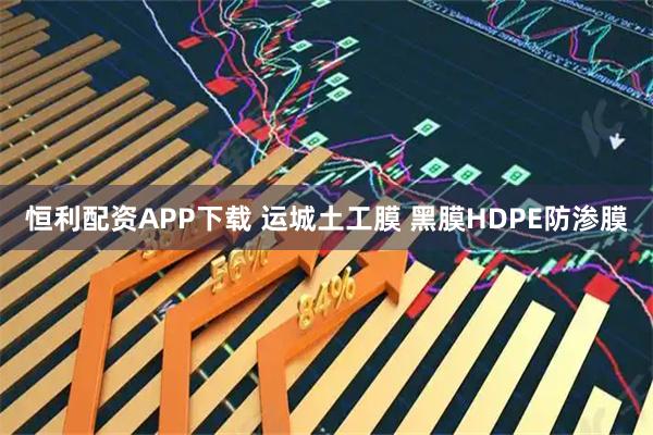 恒利配资APP下载 运城土工膜 黑膜HDPE防渗膜